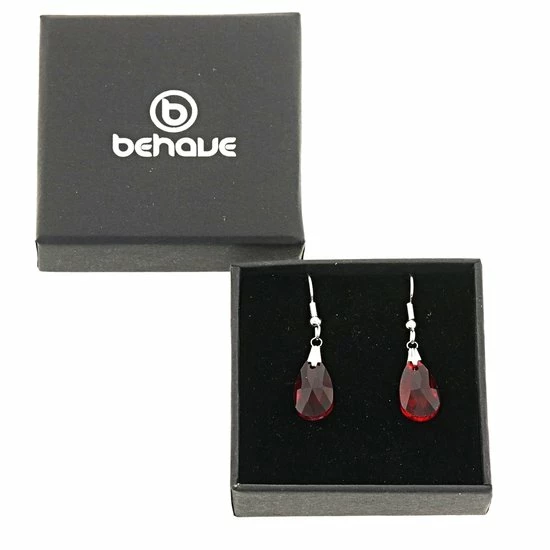 Beste Pirce ✔️ Behave® - Oorbellen Dames – Zilver Kleurig - Oorhangers – Rood – Druppel Vorm 😍 6 Beste Pirce ✔️ Behave® - Oorbellen Dames – Zilver Kleurig - Oorhangers – Rood – Druppel Vorm 😍 - Afbeelding 4
