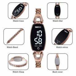 Groothandel 😉 WiseGoods WSS698 Luxe Dames Horloge Met Touch - Vrouwenhorloge - Smartwatch - Fashion - Rose Gold & Kristal - Waterdicht - RVS ✨ -Sieraden-horloges Winkel 550x550 434