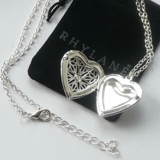 Beste deal 𧨠Ketting 48 Cm + 4 Cm Verstelbaar Met Hart Medaillon Hanger – Zilverkleurig – Rhylane π 7 Beste deal 𧨠Ketting 48 Cm + 4 Cm Verstelbaar Met Hart Medaillon Hanger – Zilverkleurig – Rhylane π - Afbeelding 5