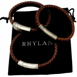 Hete verkoop 🔔 Rhylane – Rough & Rucket - Armband Bruin Leder & Gepatineerd Staal – Maat M/L (20.5 Cm) 👏 -Sieraden-horloges Winkel 550x550 475