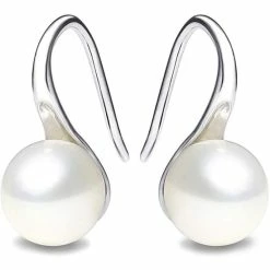 Aanbiedingen ๐ Victorious Dames Oorbellen – Zoetwater Parel – Zilver – 17mm ๐