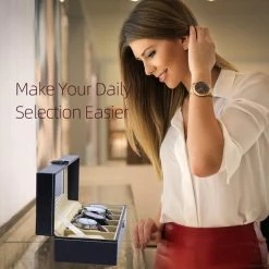 Begroting 🧨 Roxiq Luxe Horloge Box Voor 6 Horloges - Horlogedoos - Fluweel Kunstleer 💯 -Sieraden-horloges Winkel 550x550 507