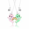 Begroting ✔️ Bixorp Friends BFF Ketting Voor 2 Roze & Groene Narwal Met Regenboog Zilverkleurig - Vriendschapsketting - Twee Helften Best Friends - Voor Meisjes - Best Friends Ketting Vriendschap Cadeau Voor Twee 👏
