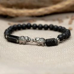 Nieuw 😀 Zentana Balans Armband - Ruwe Toermalijn & Lavasteen - Olifant - Ambitie 🎁 -Sieraden-horloges Winkel 550x550 531