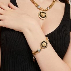 Gloednieuw ✨ GUESS Dames Armband Staal - GoudkleurigZwart ⭐ -Sieraden-horloges Winkel 550x550 538