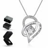 Begroting 😉 Luxore® “I Love You To The Moon And Back” Ketting - Cadeautje Voor Vrouw – Liefdes Verrassing - Geschenkset - Zilver 👏