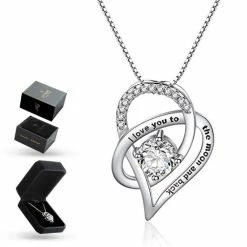 Begroting 😉 Luxore® “I Love You To The Moon And Back” Ketting - Cadeautje Voor Vrouw – Liefdes Verrassing - Geschenkset - Zilver 👏