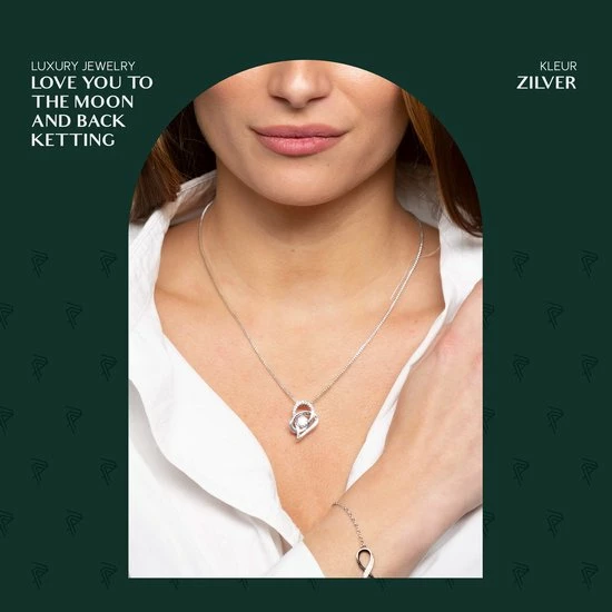 Begroting 😉 Luxore® “I Love You To The Moon And Back” Ketting - Cadeautje Voor Vrouw – Liefdes Verrassing - Geschenkset - Zilver 👏 4 Begroting 😉 Luxore® “I Love You To The Moon And Back” Ketting - Cadeautje Voor Vrouw – Liefdes Verrassing - Geschenkset - Zilver 👏 - Afbeelding 2