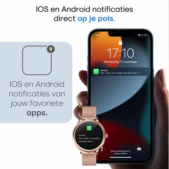 Gloednieuw ๐ OMG OH MY GADGETS O.M.G Elegante Smartwatch Dames Rosé Goud Inclusief Extra Roze Horlogeband - Smartwatch - Smartwatch Android/IOS - Activity Tracker - Horloges Voor Vrouwen - Horloge - Stappenteller - Bloeddrukmeter - Hartslagmeter - Black Friday 2022 ๐ฏ 8 Gloednieuw ๐ OMG OH MY GADGETS O.M.G Elegante Smartwatch Dames Rosé Goud Inclusief Extra Roze Horlogeband - Smartwatch - Smartwatch Android/IOS - Activity Tracker - Horloges Voor Vrouwen - Horloge - Stappenteller - Bloeddrukmeter - Hartslagmeter - Black Friday 2022 ๐ฏ - Afbeelding 6