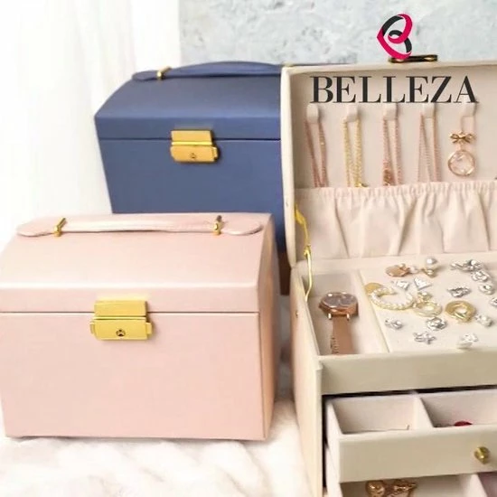 Beste Verkoop π Beauty By Belleza Belleza Luxe Sieradenhouder - Juwelendoos – Kunstleder – Met Slot - XL π€© 4 Beste Verkoop π Beauty By Belleza Belleza Luxe Sieradenhouder - Juwelendoos – Kunstleder – Met Slot - XL π€© - Afbeelding 2