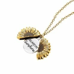Gloednieuw 👏 Kasey 'YOU ARE MY SUNSHINE' Zonnebloem Ketting Goudkleurig 👍