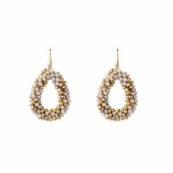 Beste Verkoop 😍 Go Dutch Label Oorhangers Open Druppel Breed Champagne 🎉