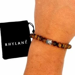 Promo 🌟 Rhylane - Kralen Armband - Tijgeroog Natuursteen - Buddha Bedel - 20 Cm 👍 -Sieraden-horloges Winkel 550x550 643