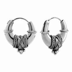 Begroting โ WeLoveSilver Zilveren Oorbellen | Oorringen | Zilveren Oorringen, Bali Hoops Met Gevlochten Details En Bolletjes โค๏ธ