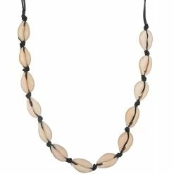 Beste Pirce 💯 Fako Bijoux® - Schelpjes Ketting - Schelpen - 70cm - Zwart - Sinterklaas & Kerst ⭐