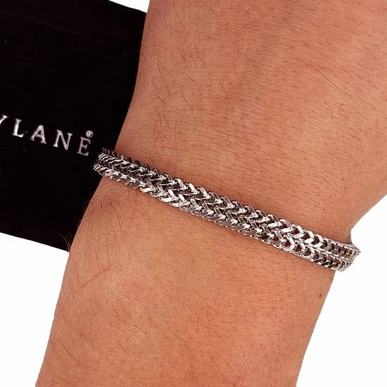 Promo ⭐ Rhylane – Bali Armband – Staal In Kleur Zilver – 21 Cm ✨ 5 Promo ⭐ Rhylane – Bali Armband – Staal In Kleur Zilver – 21 Cm ✨ - Afbeelding 3