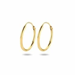 Top 10 🤩 Marie-Celeste Ronde Buis Dames Oorringen 15 Mm - Goud ⭐