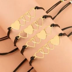 Hete verkoop 🎉 Bixorp Friends Vriendschapsarmbandjes Voor 4 Met Goudkleurige Hartjes - BFF Armband Meisjes - Best Friends Armband Vriendschap Cadeau Voor Vier 🛒 -Sieraden-horloges Winkel 550x550 792