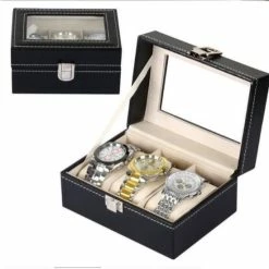 Beste recensies van 👏 Merkloos Horlogebox - Zwart - Leer - Geschikt Voor 3 Horloges 🔔 -Sieraden-horloges Winkel 550x550 865