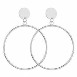 Gloednieuw 💯 Clip Oorbellen- Zilverkleurig- 5 Cm- Oorring- Geen Gaatje-Charme Bijoux 😀