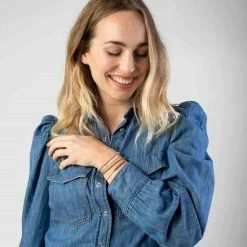 Beste Pirce 👏 Lucardi - Dames Goldplated Armband Met Paarse Kralen - Staal - Armband - Cadeau - 20 Cm - Zilverkleurig ❤️ -Sieraden-horloges Winkel 550x550 946