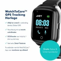 Begroting 👏 WatchToCare WTC 45S - Smartwatch - GPS Horloge - Alarmknop Ouderen - Senioren Alarm - Ouderenzorg - Valdetectie - Alzheimer - Dementie Patiënten - Alarmknop - Videobellen - Noodknop - KPN Sim Met €10 Tegoed, Geen Abonnement - Horlogeband Bruin Leer ⌛ -Sieraden-horloges Winkel 550x550 952