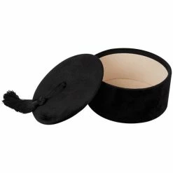 Gloednieuw 🔔 Erasmus Group Luxe Velvet Sieradendoosje - Met Kwast - Decoratief - Zwart 🥰