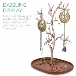 Hete verkoop ✔️ Navaris Sieradenboom Van Bamboe En Metaal - Sieradenstandaard Voor Kettingen, Oorbellen & Ringen - Decoratieve Sieradenhouder - 25 Cm Hoog ✔️ -Sieraden-horloges Winkel 550x550 960