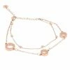 Beste Pirce 💯 My Bendel Rose Gouden LOVE Schakelarmband - Dubbele Fijne Rose Gouden Armband Met LOVE Details - Met Luxe Cadeauverpakking 💯