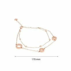 Beste Pirce 💯 My Bendel Rose Gouden LOVE Schakelarmband - Dubbele Fijne Rose Gouden Armband Met LOVE Details - Met Luxe Cadeauverpakking 💯 -Sieraden-horloges Winkel 550x550 976