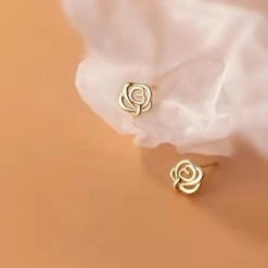 Goedkoopste ⭐ Gading®Oorknopjes Zilveren Dames - Oorknoppen Met Roos- Goud Oorknoppen-6mm - 925 Zilver 🌟 -Sieraden-horloges Winkel 550x550 997