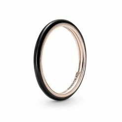 Hete verkoop 🔔 PANDORA PANDORA ME, BLACK ENAMEL STACKABLE RING 189655C01 Maat 52 🥰