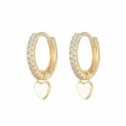 Aanbiedingen 🌟 Liefs Jade Oorbellen Dames | 925 Zilver | Gold Plated | Oorringen Dames | Meisjes Oorbellen | Cadeau Voor Vrouw | Cadeau Voor Meisje | Hartjes Oorbellen | Schoencadeautje Sinterklaas | Black Friday 2022 | Kerst | Kerstcadeau Voor Vrouwen 🎁