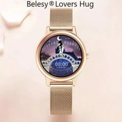 Flash-uitverkoop ✨ Belesy® LOVERS HUG - Smartwatch Dames - Smartwatch Heren - Horloge - Stappenteller - Full Touch – Diverse Wijzerplaten - Bloeddruk - Mutli Sport – Zwart Leer ⌛ -Sieraden-horloges Winkel 550x558 1