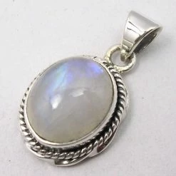 Hete verkoop 🥰 Terra Edela Natuursieraad - 925 Sterling Zilver Maansteen Hanger Pendant - Luxe Edelsteen Sieraad - Handgemaakt ⌛