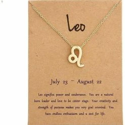 Gloednieuw ๐ Bixorp Stars Leeuw / Leo Ketting Goudkleurig - Sterrenbeeld Hanger - Cadeau Voor Haar - Cadeau Voor Sinterklaas - Cadeau Voor Kerst ๐