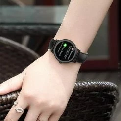 Flash-uitverkoop ✨ Belesy® LOVERS HUG - Smartwatch Dames - Smartwatch Heren - Horloge - Stappenteller - Full Touch – Diverse Wijzerplaten - Bloeddruk - Mutli Sport – Zwart Leer ⌛ -Sieraden-horloges Winkel 550x567