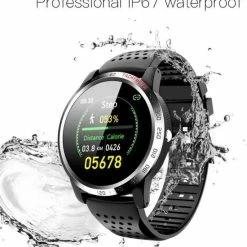 Top 10 🤩 Belesy® Tachy - Smartwatch Heren - Smartwatch Dames - Horloge - Stappenteller - Hart ECG - 1.3 Inch - Kleurenscherm - Donker Bruin - Leer 💯 -Sieraden-horloges Winkel 550x569