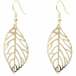 Beste recensies van 😉 No Evil Goudkleurige Metalen Oorbellen Blad Blaadje 4cm 🛒