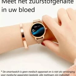 Flash-uitverkoop ✨ Belesy® LOVERS HUG - Smartwatch Dames - Smartwatch Heren - Horloge - Stappenteller - Full Touch – Diverse Wijzerplaten - Bloeddruk - Mutli Sport – Zwart Leer ⌛ -Sieraden-horloges Winkel 550x574