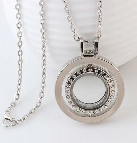 Groothandel β€οΈ Rhylane Memory Locket – Draaibaar Medaillon Met Glas – Zilverkleurig – 70 Cm π 6 Groothandel β€οΈ Rhylane Memory Locket – Draaibaar Medaillon Met Glas – Zilverkleurig – 70 Cm π - Afbeelding 4