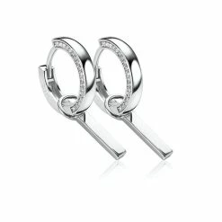 Beste Verkoop 🎁 ZINZI Zilveren Oorbedels Staafje Glad ZICH1440 👏