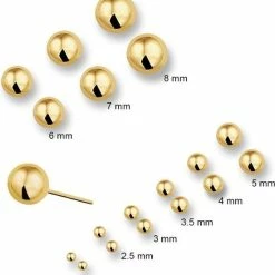 Begroting 😀 Marie-Celeste Bol Dames Oorknoppen 4 Mm - Goud ⌛ -Sieraden-horloges Winkel 550x583