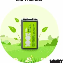 Goedkoop 🛒 100% Peak Power Oplaadbare Batterijen 9V - Duurzame Keuze - NiMH 9V Batterij 200 MAh - 2 Stuks ❤️ -Sieraden-horloges Winkel 550x590 1