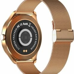 Promo 😀 Belesy® Q9 Pro 2022 - Smartwatch Dames – Smartwatch Heren - Horloge - 1.28 Inch - Kleurenscherm - Stappenteller - Bloeddruk - Hartslag - 75+ Wijzerplaten – Sporten - Staal – Goud ⌛ -Sieraden-horloges Winkel 550x595