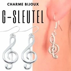 Groothandel 🎉 G-Sleutel Oorbellen-Lang-Zilver Fransehaak-Muziek Oorhangers-Charme Bijoux 👏 -Sieraden-horloges Winkel 550x596