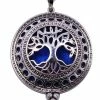 Korting ❤️ Bixorp Aroma Geurketting Met Amulet Voor Etherische Olie - Levensboom Hanger - Zilverkleurig - Absorberende Watjes Voor Parfum & Essentiële Olie - Cadeau Voor Haar / Dames / Vriendin / Mama / Vrouwen 😀