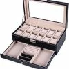 Groothandel π Songmics Luxe Horlogedoos Met Kussentjes - Horloge Opbergbox Houder Kist - Opbergkist Heren/Dames - Zwart Leer - 12 Horloges Compartimenten π 1 Groothandel π Songmics Luxe Horlogedoos Met Kussentjes - Horloge Opbergbox Houder Kist - Opbergkist Heren/Dames - Zwart Leer - 12 Horloges Compartimenten π -Sieraden-horloges Winkel 550x615 1