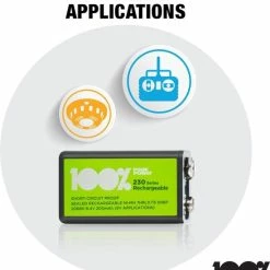 Goedkoop 🛒 100% Peak Power Oplaadbare Batterijen 9V - Duurzame Keuze - NiMH 9V Batterij 200 MAh - 2 Stuks ❤️ -Sieraden-horloges Winkel 550x615