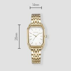 Korting 😍 BURKER ⌚ Watches BURKER Isabell - Rechthoekig Dames Polshorloge - Goud - 28 Mm ⭐ -Sieraden-horloges Winkel 550x628 11